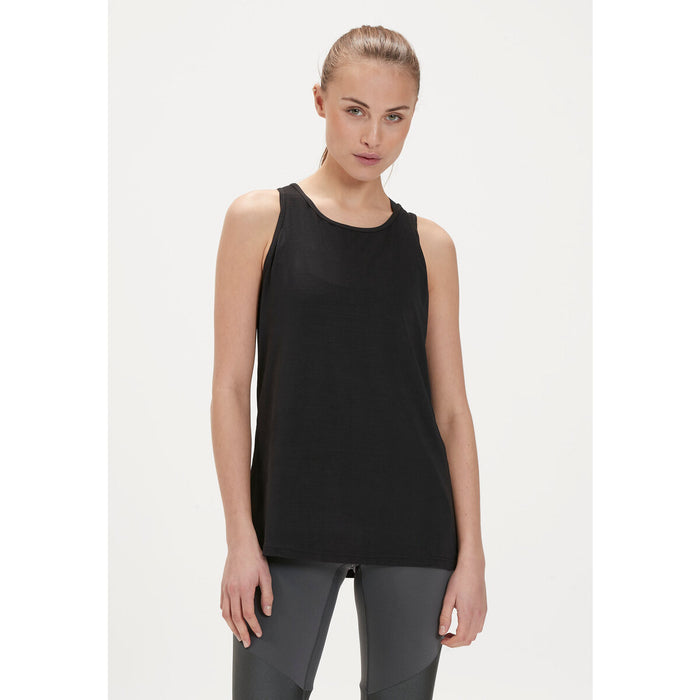 ATHLECIA Mota W Slub Top Top 1111 Black Melange