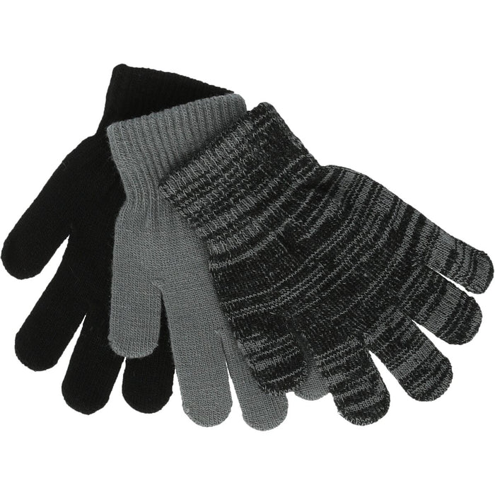 ZIGZAG Neckar Knitted 3-Pack Gloves Gloves 1001 Black