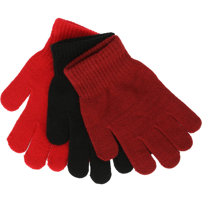 ZIGZAG Neckar Knitted 3-Pack Gloves Gloves 4041 Crimson