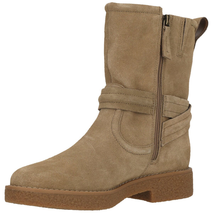 CLARKS PREMIUM Nella Mid D Boots 5232 Dark Sand Suede