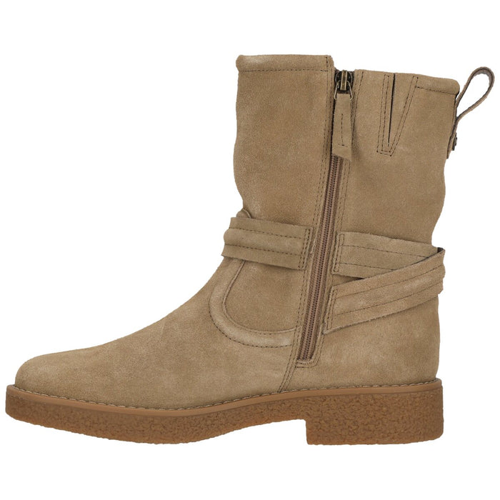 CLARKS PREMIUM Nella Mid D Boots 5232 Dark Sand Suede