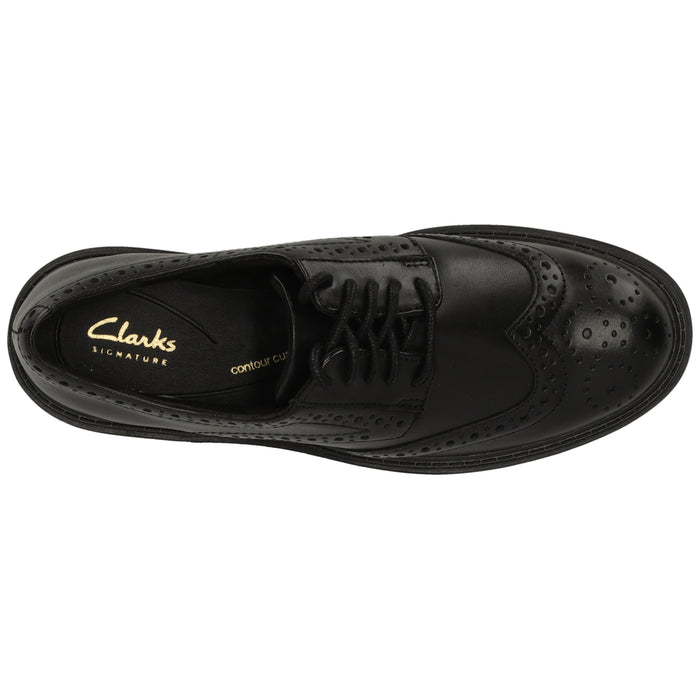 CLARKS PREMIUM Orinoco3 Derby D Shoes 1216 Black Leather