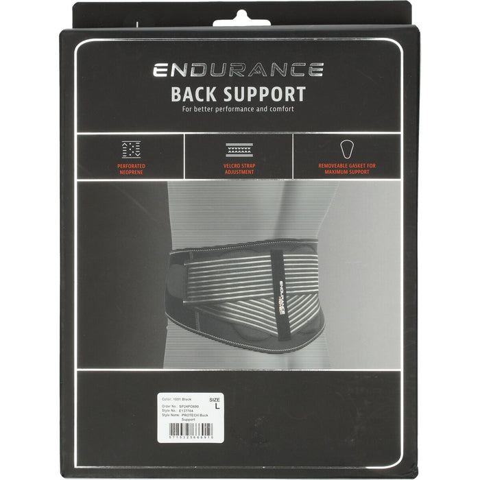 ENDURANCE PROTECH Back Support Protection 1001 Black