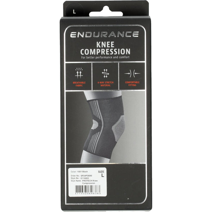 ENDURANCE PROTECH Knee Compression Protection 1001 Black