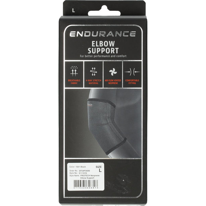 ENDURANCE PROTECH Neoprene Elbow Support Protection 1001 Black