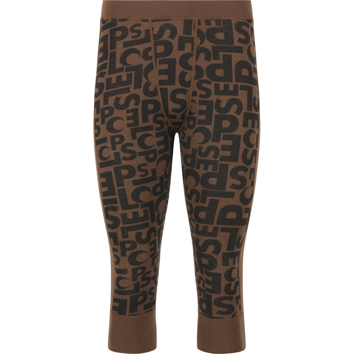 SLOPE Rei M Printed Baselayer 3/4 Pants Baselayer 1101 Slate Black