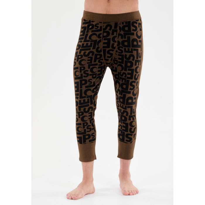 SLOPE Rei M Printed Baselayer 3/4 Pants Baselayer 1101 Slate Black
