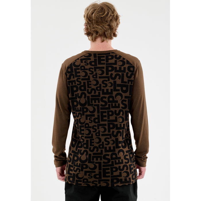 SLOPE Rei M Printed Baselayer Top Baselayer 1101 Slate Black