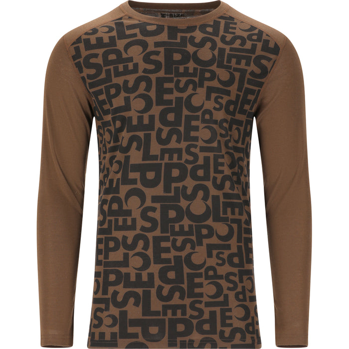 SLOPE Rei M Printed Baselayer Top Baselayer 1101 Slate Black