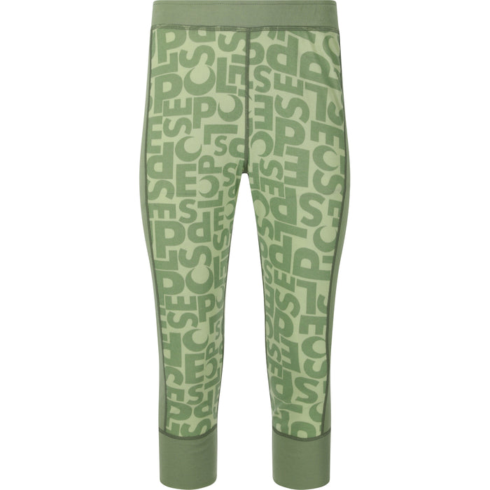 SLOPE Rei W Printed Baselayer 3/4 Pants Baselayer 3144 Smoke Green