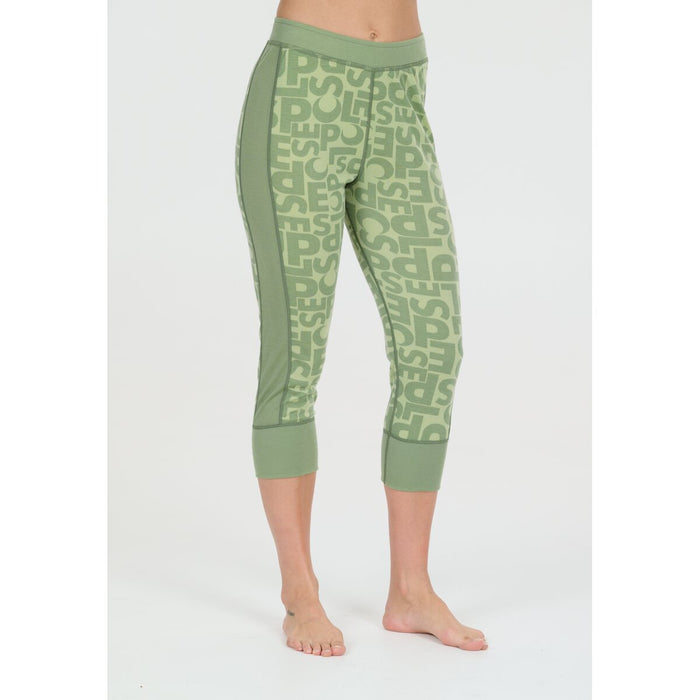SLOPE Rei W Printed Baselayer 3/4 Pants Baselayer 3144 Smoke Green