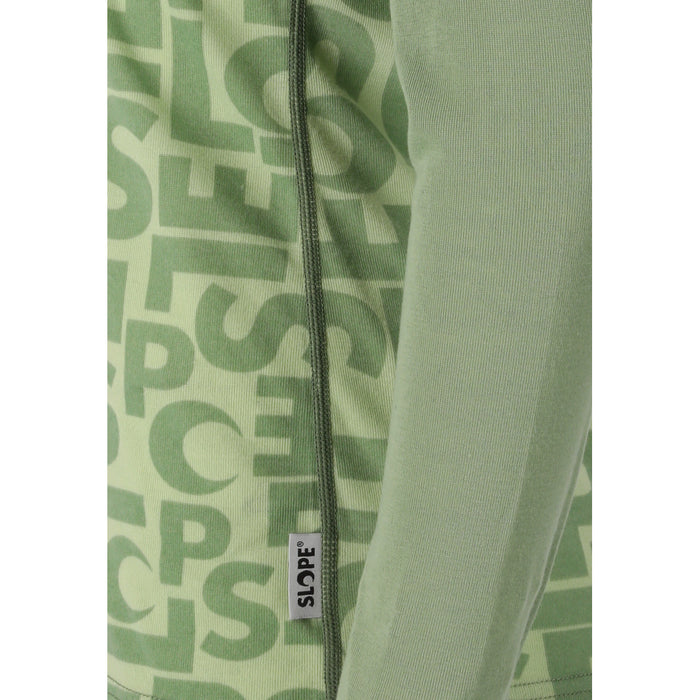SLOPE Rei W Printed Baselayer Top Baselayer 3144 Smoke Green