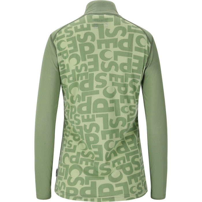 SLOPE Rei W Printed Half Zip Top Baselayer 3144 Smoke Green
