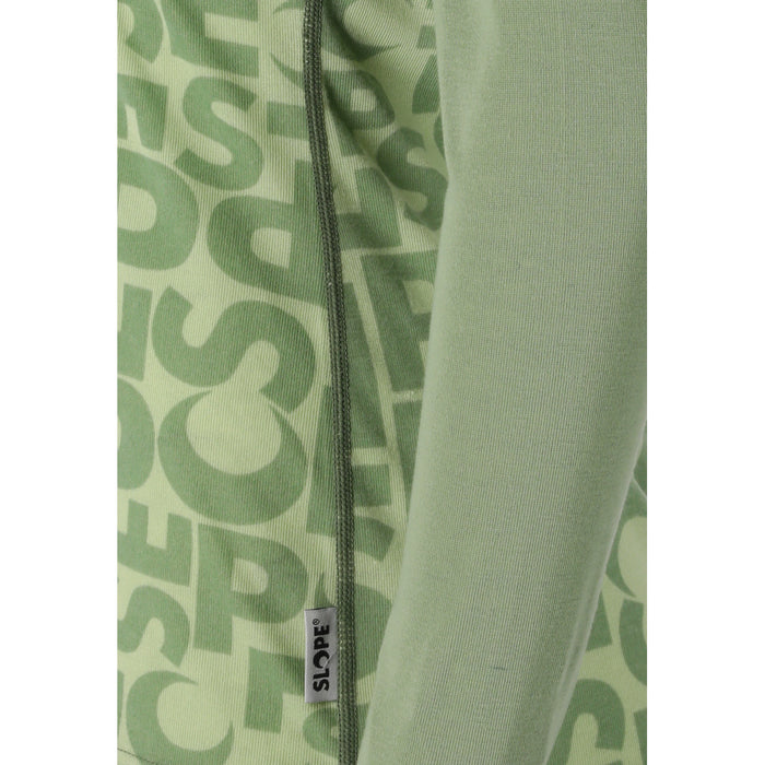 SLOPE Rei W Printed Half Zip Top Baselayer 3144 Smoke Green