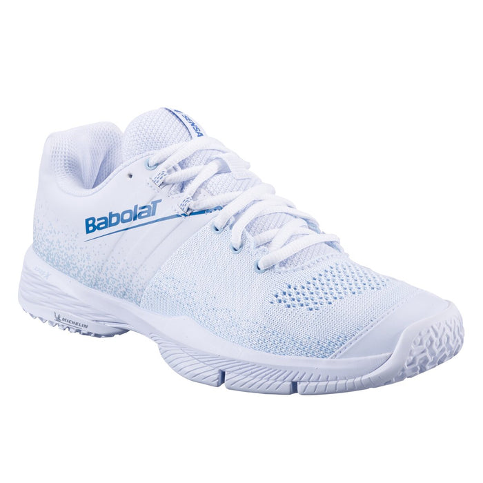 BABOLAT SENSA WOMEN Shoes 1104 White/ Cool Blue