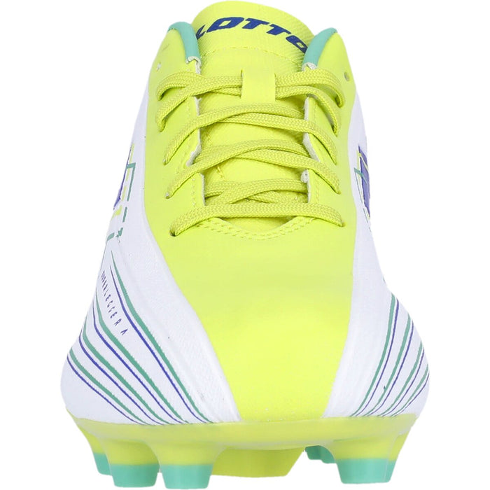 LOTTO SOLISTA 700 VIII FG Soccer Boot BPB All White/Surf The Web/Sunny Lime
