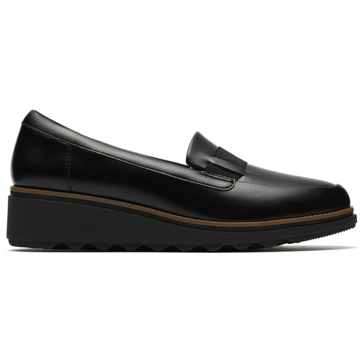CLARKS ESSENTIALS Sharon Pace D Shoes 1216 Black Leather