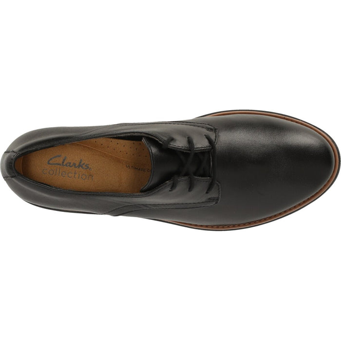 CLARKS ESSENTIALS Sharon Rae D Shoes 1216 Black Leather