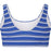 CRUZ Shellie Jr. Printed Bikini Top Swimwear Print 3577 Blue stripe