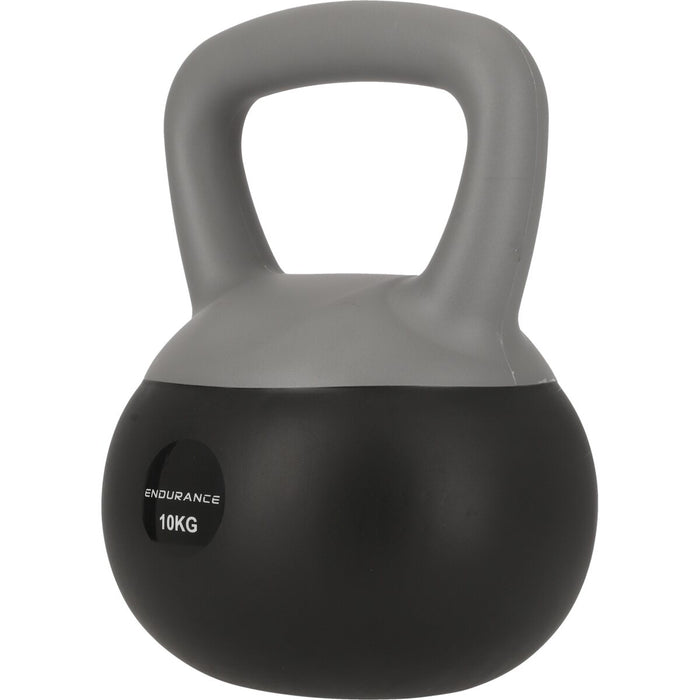 ENDURANCE Silicone Kettlebell 10kg Fitness equipment 1012 Charcoal Gray