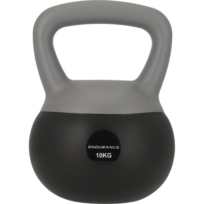 ENDURANCE Silicone Kettlebell 10kg Fitness equipment 1012 Charcoal Gray