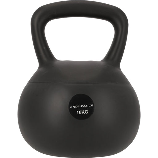 ENDURANCE Silicone Kettlebell 16kg Fitness equipment 1001 Black