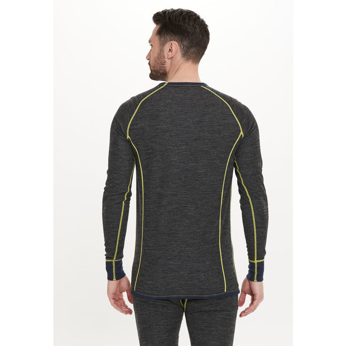 NORTH BEND Stack M Merino Baselayer Top Baselayer 1011 Dark Grey Melange