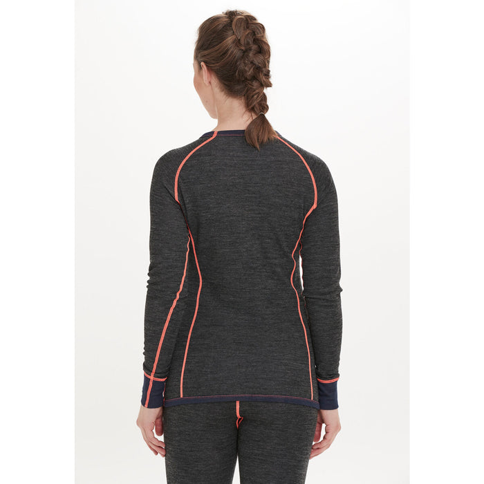 NORTH BEND Stack W merino baselayer top Baselayer 1011 Dark Grey Melange