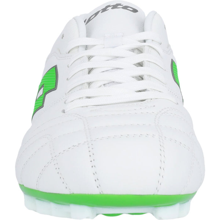 LOTTO Stadio 300 III AGM Soccer Boot 1NJ All White/Spring Green