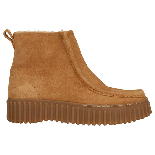 CLARKS PREMIUM Torhill Cozy D Boots 5244 Light Tan Lea