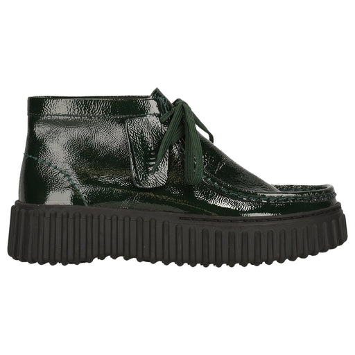 CLARKS PREMIUM Torhill Moss D Boots 3001E Green Patent