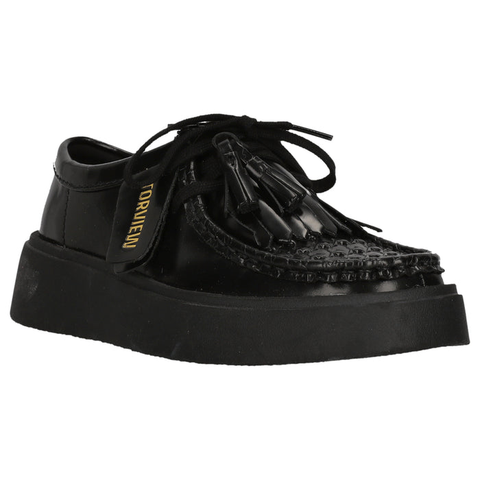 CLARKS PREMIUM Torview D Shoes 1216 Black Leather