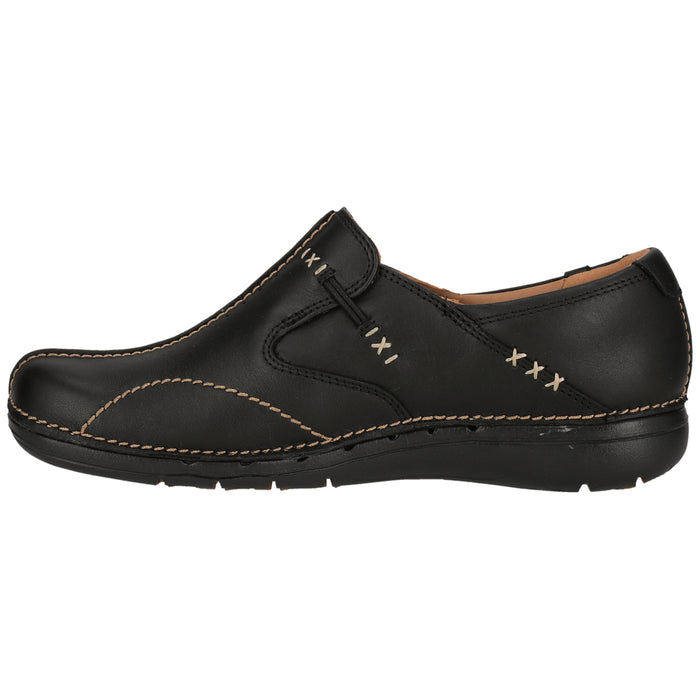 CLARKS PREMIUM Un Loop D Shoes 1216 Black Leather