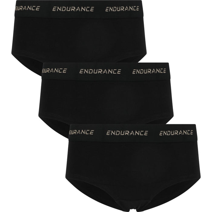 ENDURANCE Vickers Jr. Hipster 3-Pack Underwear 1001A Black