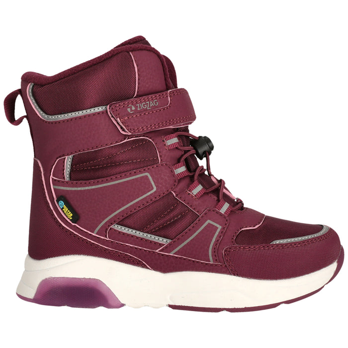 ZIGZAG Vizar Kids Boot WP w/Lights WP Boots 4078 Dark Purple