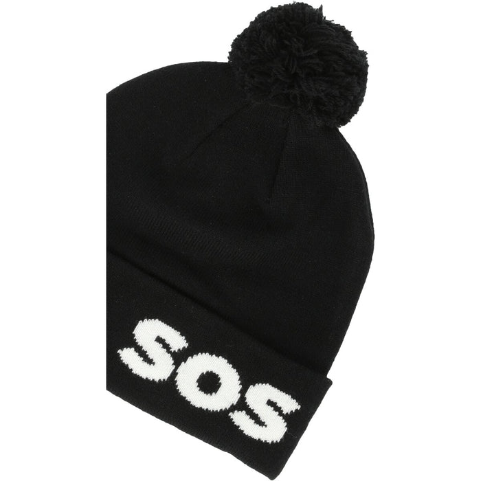 SOS Vogel Wool Beanie Hoods 1001 Black