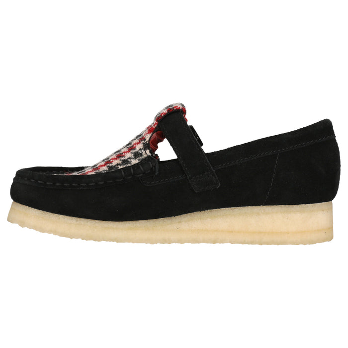 CLARKS ORIGINALS 1 Wallabee T Bar D Shoes 1216C Black Textile