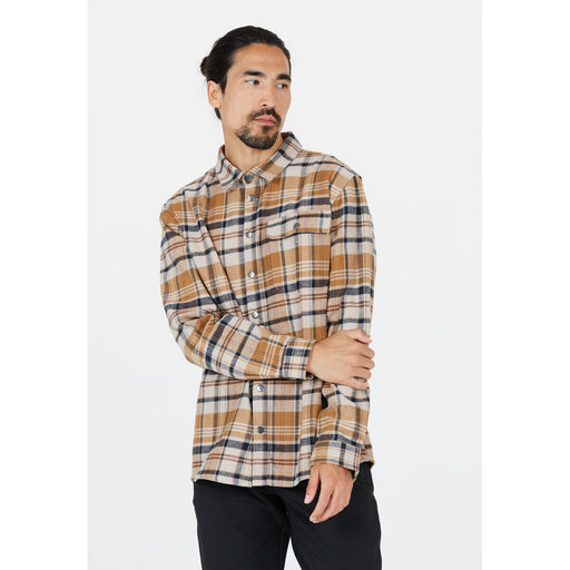 WHISTLER Wolfhard M Checked Fleece Shirt Shirt 1136 Simply Taupe