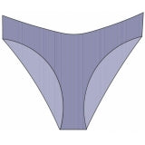 Callasiana W Ribbed Bikini High Leg Bottom