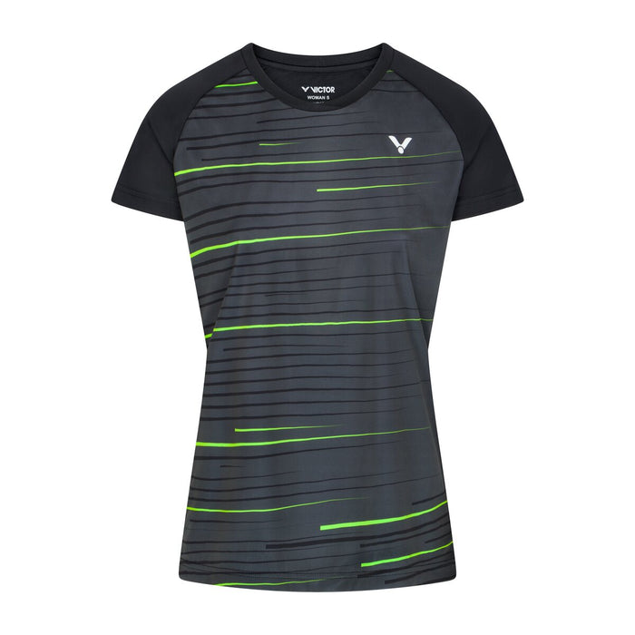 VICTOR VICTOR T-Shirt T-34101 W S/S tee T-shirt 1001 Black